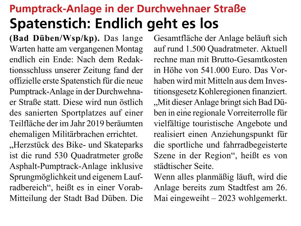 Dübener Wochenspiegel vom 05.04.2023